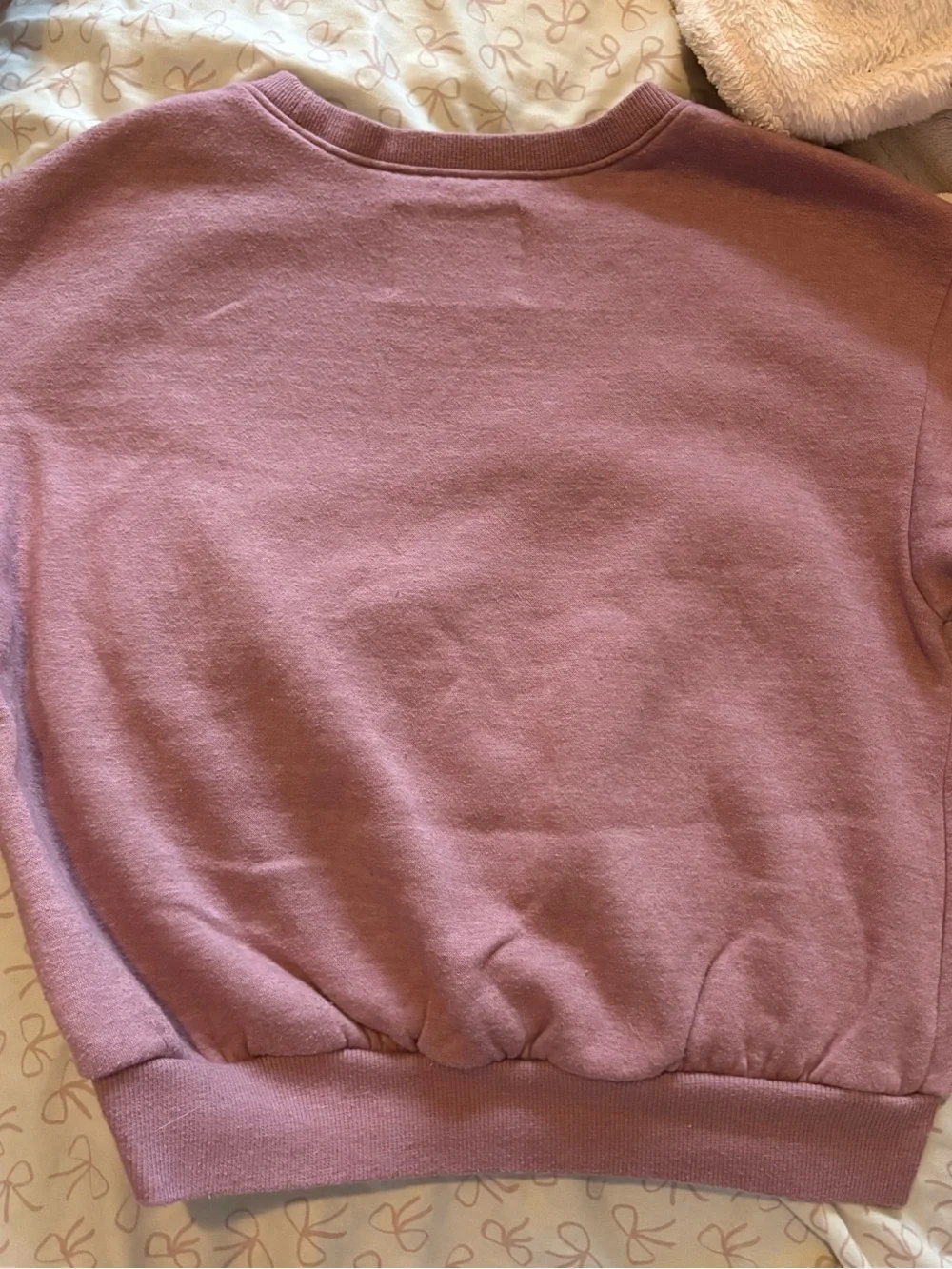 Old Navy Mauve Floral Foil Logo Crewneck Sweatshirt